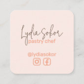 Custom Pastry Chef Visitekaartje (Achterkant)