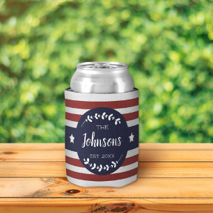 Custom Patriotic Americana Fourth of Juli Party Blikjeskoeler