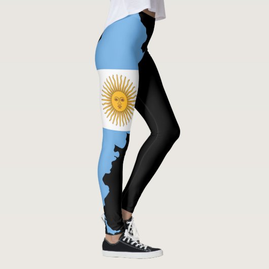 Custom Patriotic Leggings Argentina Flag Fan Gear (Droite)