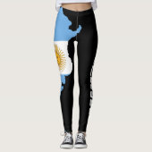 Custom Patriotic Leggings Argentina Flag Fan Gear (Devant)