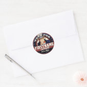 Custom Patriotic oom Sam Ronde Sticker (Envelop)