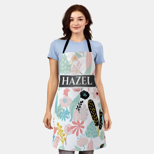 Custom Patterned Floral Schort (Gedragen)