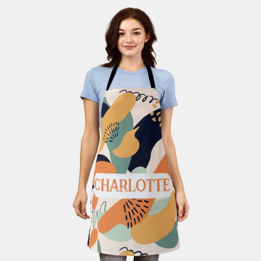 Custom Patterned Floral Schort (Gedragen)