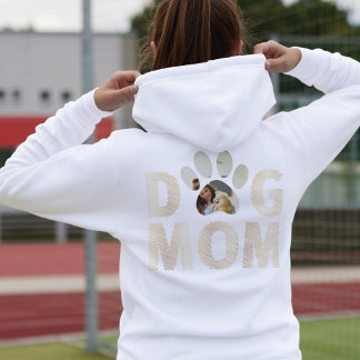 Custom Paw Foto goud Hond Mam Hoodie