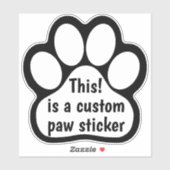 Custom Paw Print - Zwart Wit Auto Venster Decal Sticker (Vel)
