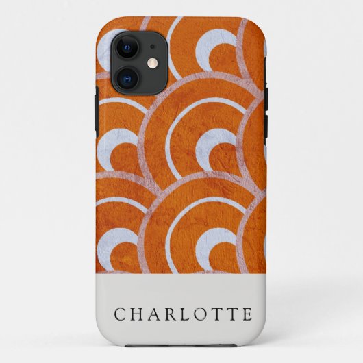 Custom Peacock Oranje Case-Mate iPhone Case (Achterkant)