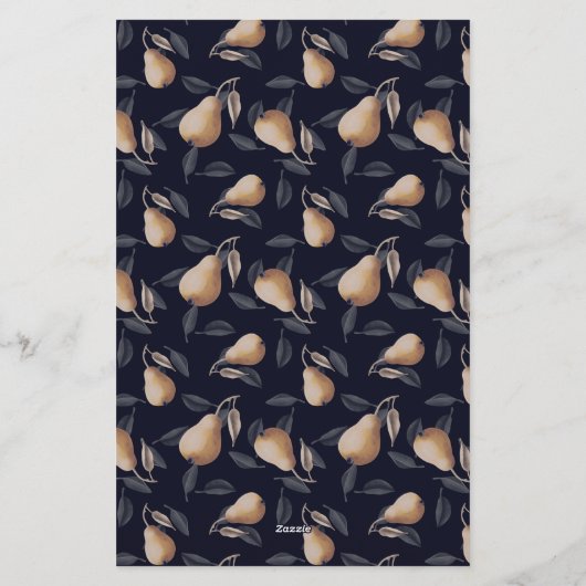 Custom Pear Moody Briefpapier (Achterkant)