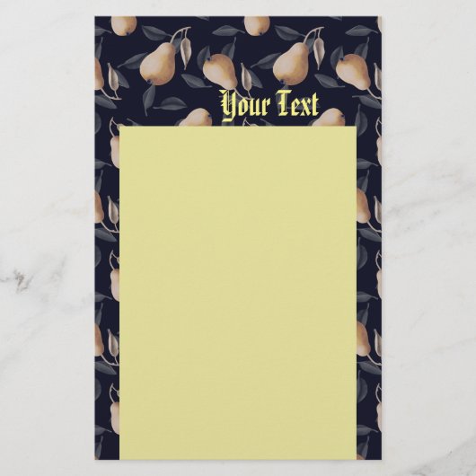 Custom Pear Moody Briefpapier (Voorkant)