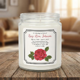 Custom Peony Remembrance Candle Sticker
