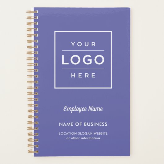 Custom Periwinkle Business Logo and Employee Name Planner (Voorkant)