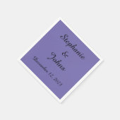 Custom Periwinkle Violet Bruiloft bruid bruidegom  Servet (Hoek)