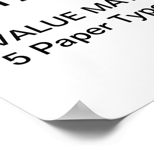 Custom Personalized 12" x 16" Value Matte Poster (Coin)
