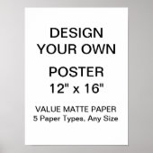 Custom Personalized 12" x 16" Value Matte Poster (Devant)