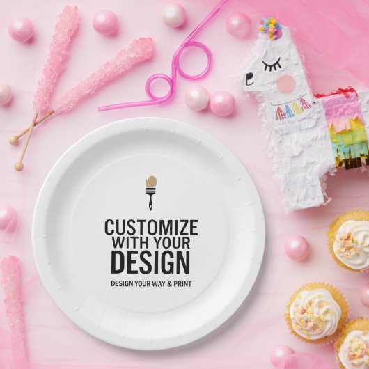 Custom Personalized Blank Company Branded Papieren Bordje (Feest)