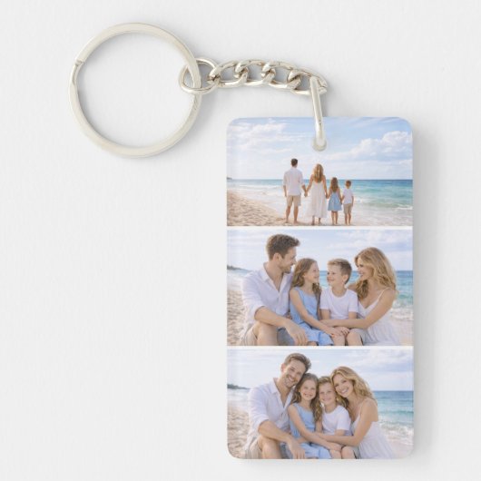Custom Personalized Family Photo Sleutelhanger (Voorkant)