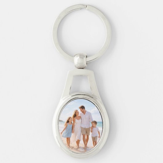 Custom Personalized Family Photo Sleutelhanger (Voorkant)