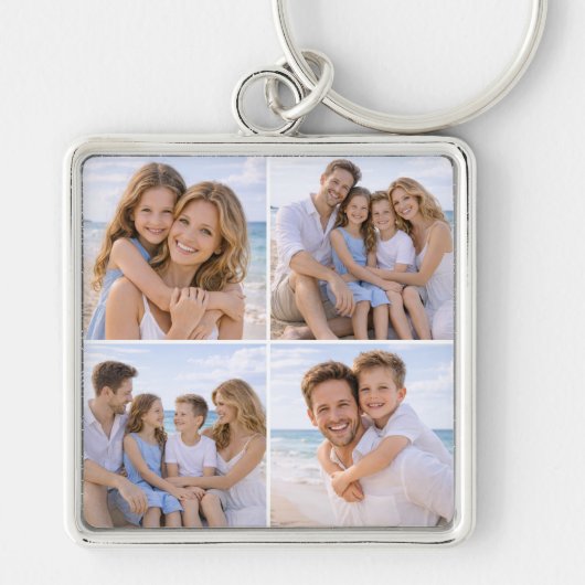 Custom Personalized Family Photo Sleutelhanger (Voorkant)