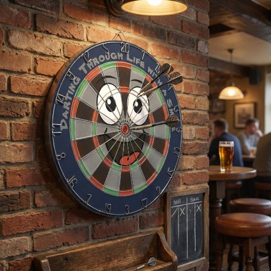 Custom Personalized Funny Smiling Face Dartbord