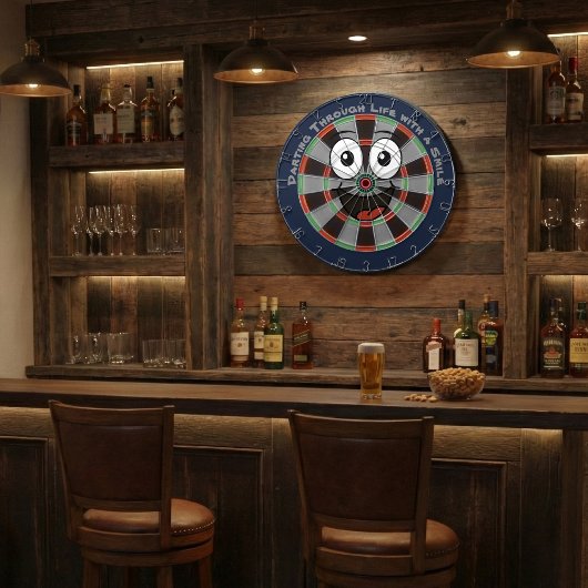 Custom Personalized Funny Smiling Face Dartbord