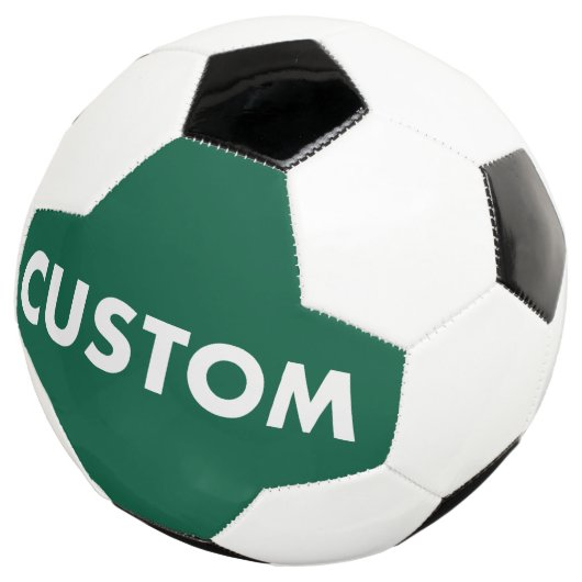 Custom Personalized HUNTER GREEN Football Voetbal (Drie kwart)