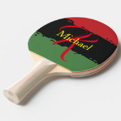 Custom Personalized Monogrammed Modern Africa Tafeltennisbatje (Voorkant Gekanteld)