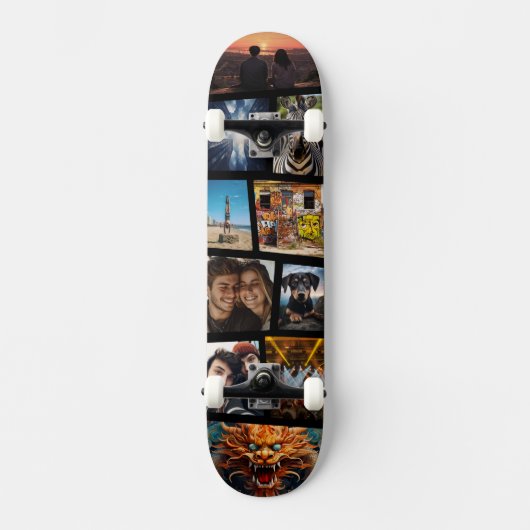 Custom Personalized Photo Collage Skateboard (Recto)