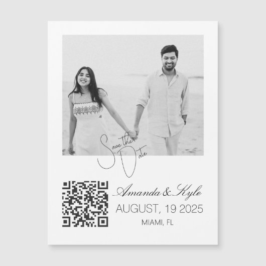 Custom Personalized Photo save the Date magnet (Devant)