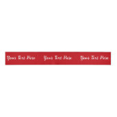 Custom Personalized Red Ribbon Grosgrain Lint (Voorkant)