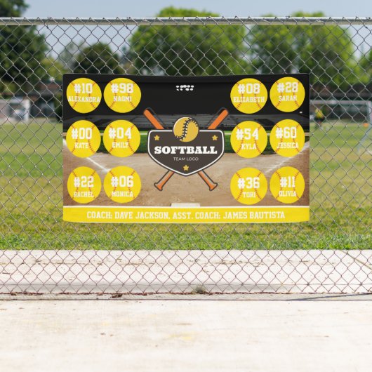 Custom Personalized Softball Banner Ideas Team (Insitu)
