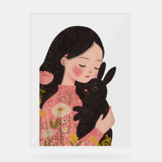 Custom Pet and Owner Portrait Pet Illustration Por (Recto)