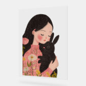 Custom Pet and Owner Portrait Pet Illustration Por (Angle)