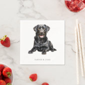 Custom Pet Black Lab II Wedding Napkins Servet (Insitu)