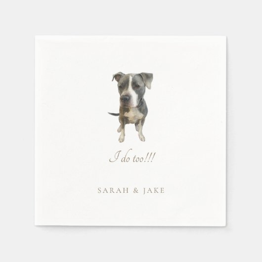 Custom Pet Custom Bruno Wedding Napkins Servet (Voorkant)