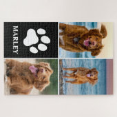 Custom Pet Dog Paw Print 3 Cute Photo Collage Legpuzzel (Horizontaal)