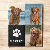  Custom Pet Dog Paw Print 3 Photo Collage Legpuzzel