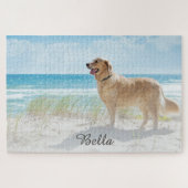 Custom Pet Dog Photo and Script Font Name Legpuzzel (Horizontaal)