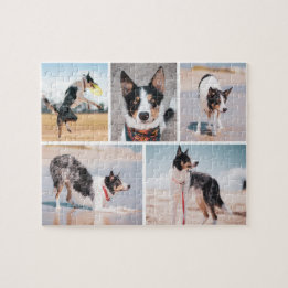 Custom Pet Dog Photo Collage Jigsaw Puzzle Legpuzzel