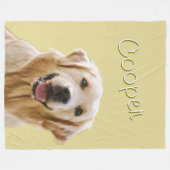 Custom Pet Face Personalized Name Dog Cat Photo  Fleece Deken (Voorkant (Horizontaal))