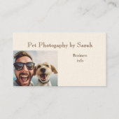 Custom Pet Fotografie Fun Visitekaartje (Achterkant)