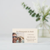 Custom Pet Fotografie Fun Visitekaartje (Staand voorkant)