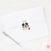 Custom Pet from Photo & Name – Personalized Dog Ronde Sticker (Envelop)