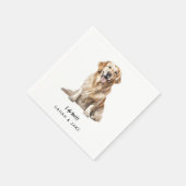 Custom Pet Fun Cocktail Wedding Napkins Servet (Hoek)