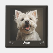Custom Pet Keepsake Using Your Photo Name Magneet (Voorkant)