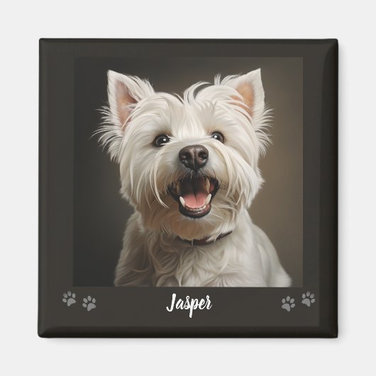 Custom Pet Keepsake Using Your Photo Name Magneet (Voorkant)