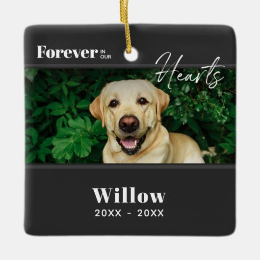 Custom Pet Memorial Foto Keramisch Ornament (Voorkant)