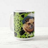 Custom Pet Parent Mug with Green & Black Plant  (Devant gauche)