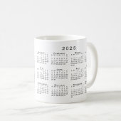 Custom Pet Photo 2025 Calendar Coffee Mok (Voorkant rechts)