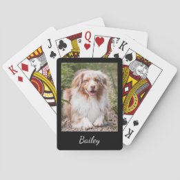 Custom Pet Photo and Name Script Pokerkaarten