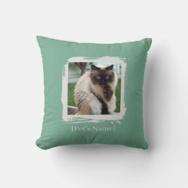 Custom Pet Photo Brushstroke Pillow | Home Décor Kussen