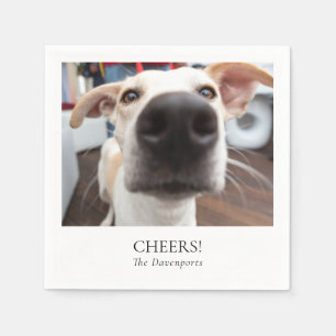Custom Pet Photo Cocktail servetten voor bruilofte